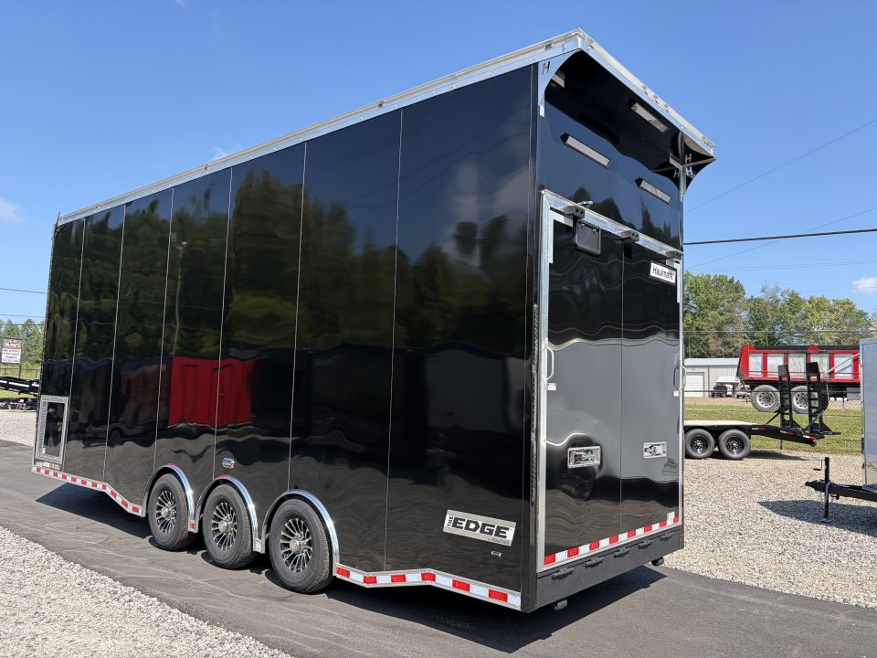 New 2027 Haulmark EDGE 28 Stacker Race Trailer, Finished Race Interior, 21K GVWR, Awnings, Lift