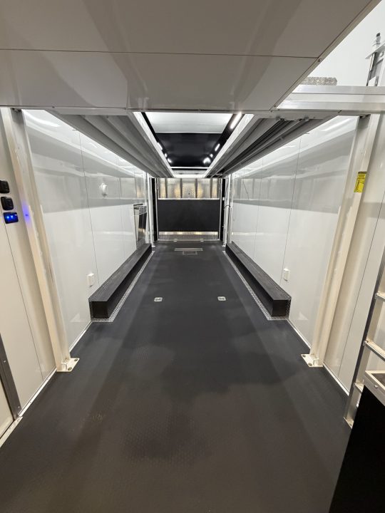 New 2027 Haulmark EDGE 28 Stacker Race Trailer, Finished Race Interior, 21K GVWR, Awnings, Lift