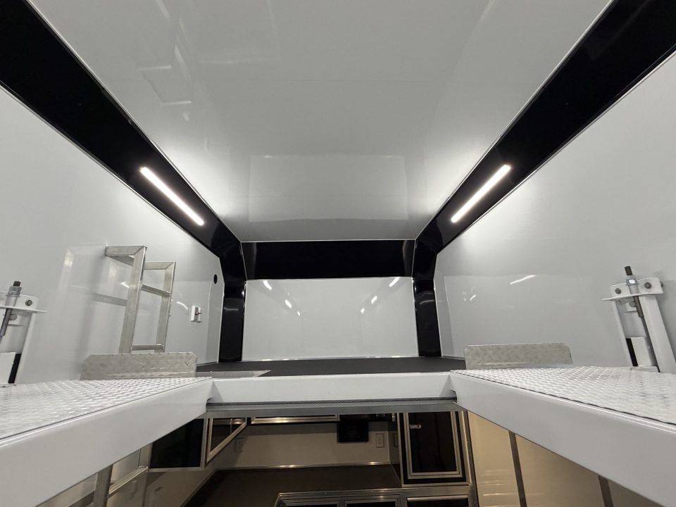 New 2027 Haulmark EDGE 28 Stacker Race Trailer, Finished Race Interior, 21K GVWR, Awnings, Lift