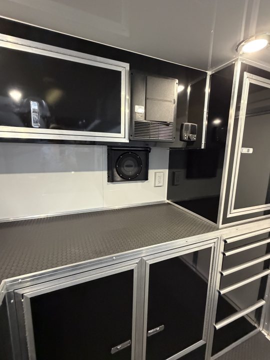 New 2027 Haulmark EDGE 28 Stacker Race Trailer, Finished Race Interior, 21K GVWR, Awnings, Lift