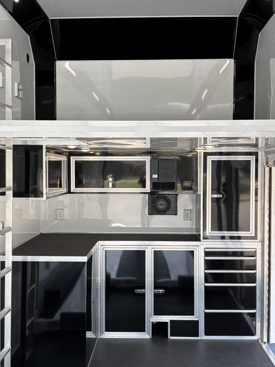 New 2027 Haulmark EDGE 28 Stacker Race Trailer, Finished Race Interior, 21K GVWR, Awnings, Lift