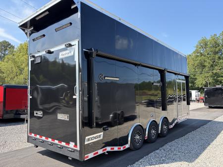 New 2027 Haulmark EDGE 28 Stacker Race Trailer, Finished Race Interior, 21K GVWR, Awnings, Lift