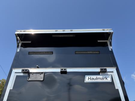 New 2027 Haulmark EDGE 28 Stacker Race Trailer, Finished Race Interior, 21K GVWR, Awnings, Lift
