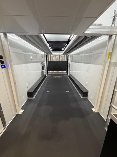 New 2027 Haulmark EDGE 28 Stacker Race Trailer, Finished Race Interior, 21K GVWR, Awnings, Lift