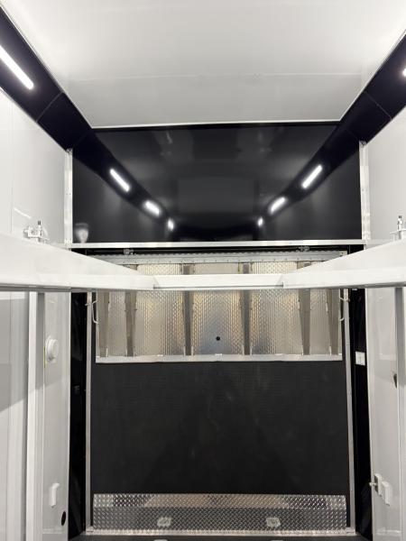 New 2027 Haulmark EDGE 28 Stacker Race Trailer, Finished Race Interior, 21K GVWR, Awnings, Lift
