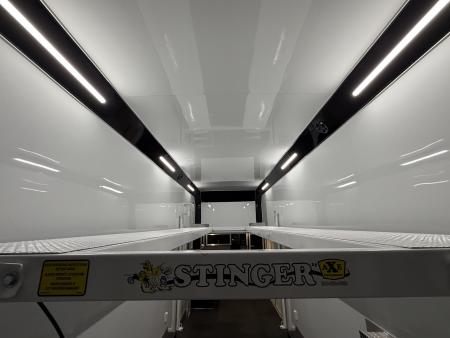 New 2027 Haulmark EDGE 28 Stacker Race Trailer, Finished Race Interior, 21K GVWR, Awnings, Lift