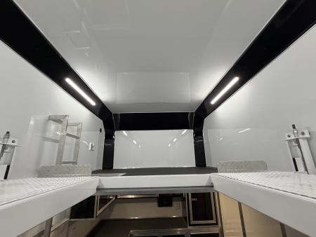New 2027 Haulmark EDGE 28 Stacker Race Trailer, Finished Race Interior, 21K GVWR, Awnings, Lift