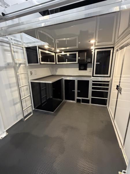 New 2027 Haulmark EDGE 28 Stacker Race Trailer, Finished Race Interior, 21K GVWR, Awnings, Lift