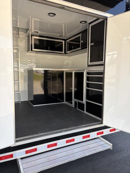 New 2027 Haulmark EDGE 28 Stacker Race Trailer, Finished Race Interior, 21K GVWR, Awnings, Lift