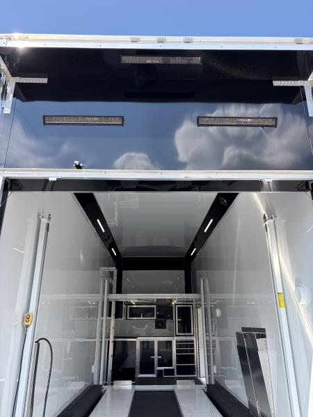 New 2027 Haulmark EDGE 28 Stacker Race Trailer, Finished Race Interior, 21K GVWR, Awnings, Lift