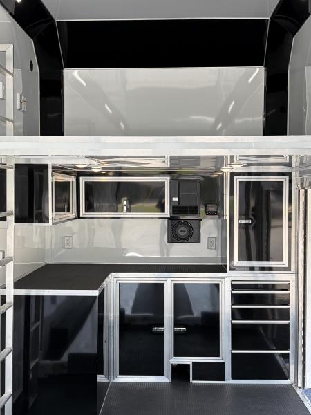New 2027 Haulmark EDGE 28 Stacker Race Trailer, Finished Race Interior, 21K GVWR, Awnings, Lift