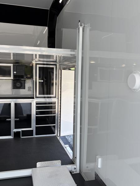 New 2027 Haulmark EDGE 28 Stacker Race Trailer, Finished Race Interior, 21K GVWR, Awnings, Lift