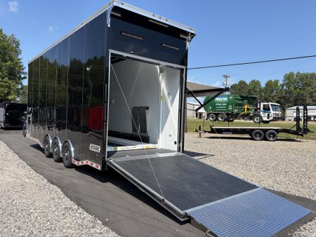 New 2027 Haulmark EDGE 28 Stacker Race Trailer, Finished Race Interior, 21K GVWR, Awnings, Lift