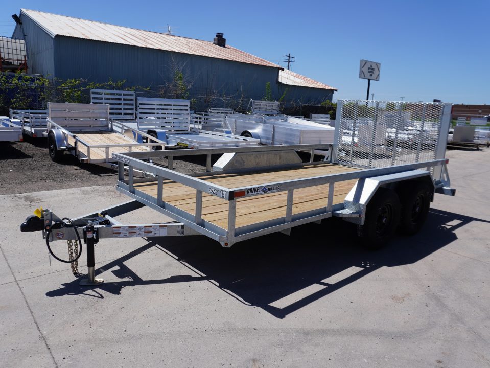 New 2027 Drive Trailers 7x14ft Galvanized Utility Trailer