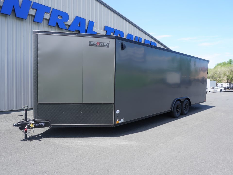 New 2026 Discovery Trailers 8.5x24+5'V Snowmobile Trailer