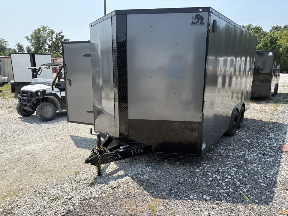New 2027 Mammoth 8.5x16 TA, 7' interior height, 3.5k axles, .080 polycore, black out package Cargo / Enclosed Trailer