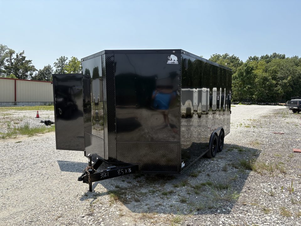 New 2027 Mammoth 8.5x16 TA, 7' interior height, 3.5k axles, .080 polycore, black out package Cargo / Enclosed Trailer