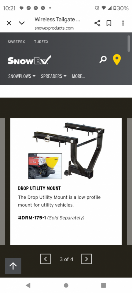New 2027 SnowEx SR 210 Wireless Salter Snow Plow