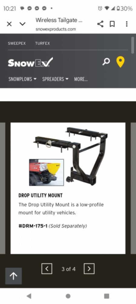 New 2027 SnowEx SR 210 Wireless Salter Snow Plow