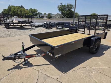 New 2027 H&H Trailers 76x12 Solid Side 5K Brake Utility Trailer