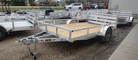 New 2027 H&H Trailers 76x12 Aluminum Rail Side 5K Utility Trailer