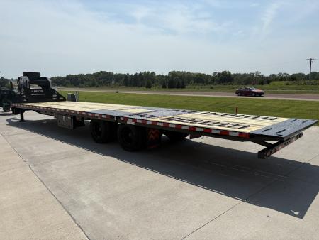 New 2027 Midsota FBHB3612-259G Hydraulic Tail Goosneck Flatbed Trailer