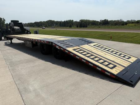 New 2027 Midsota FBHB3612-259G Hydraulic Tail Goosneck Flatbed Trailer