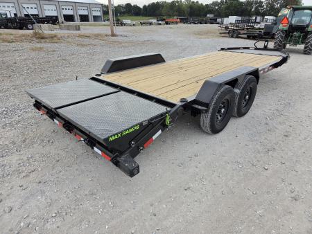 New 2027 Load Trail 83X20 TANDEM 14K EQUIPMENT HAULER W/MAX RAMPS & FULL TONGUE MAX BOX