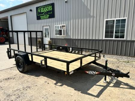 New 2027 H&H Trailers 82X12 SA DOVETAIL/REAR RAMP GATE Utility Trailer