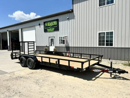 New 2027 H&H Trailers 82 X20' DOVETAIL Rail Side 7k gvwr Utility Trailer
