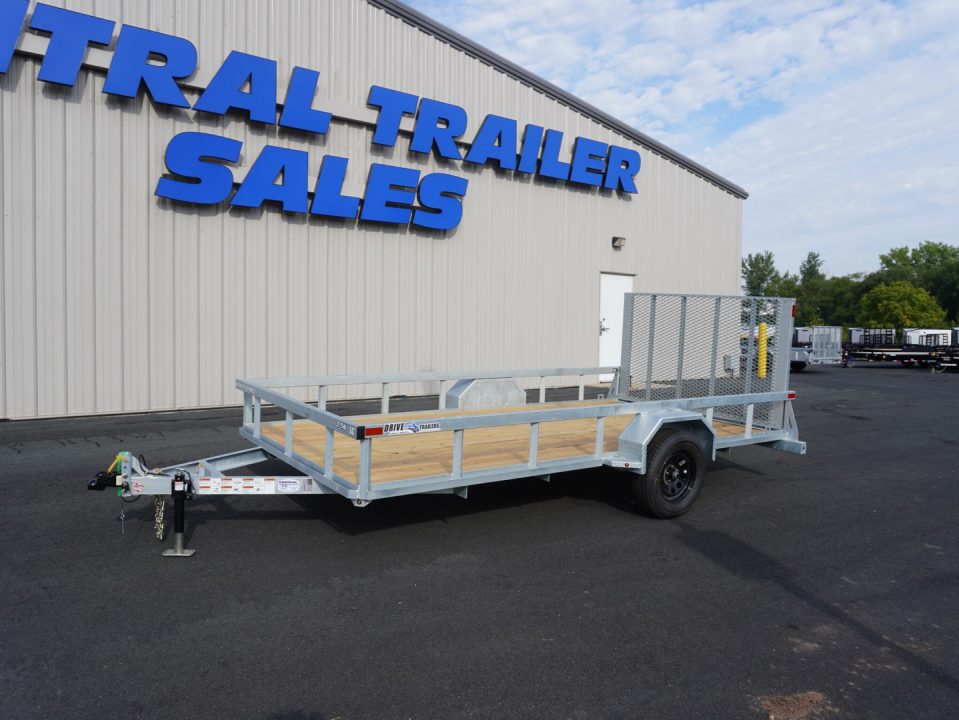 New 2026 Drive Trailers 7x14ft Galvanized Utility Trailer