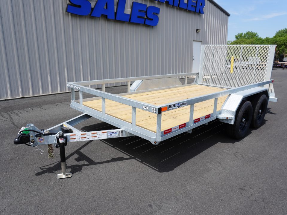 New 2026 Drive Trailers 7x14ft Galvanized Utility Trailer