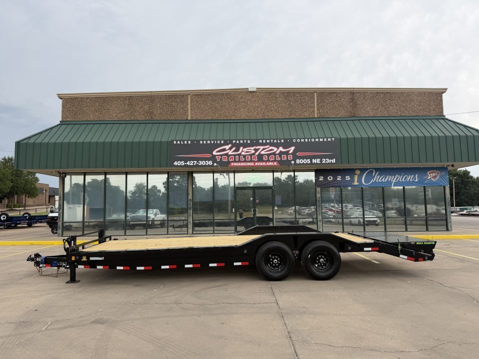 New #393730 2027 LOAD TRAIL CH 24 X 102 TANDEM AXLE 14K EQUIPMENT HAULER W/ MAX RAMPS & 14 PLY TIRES