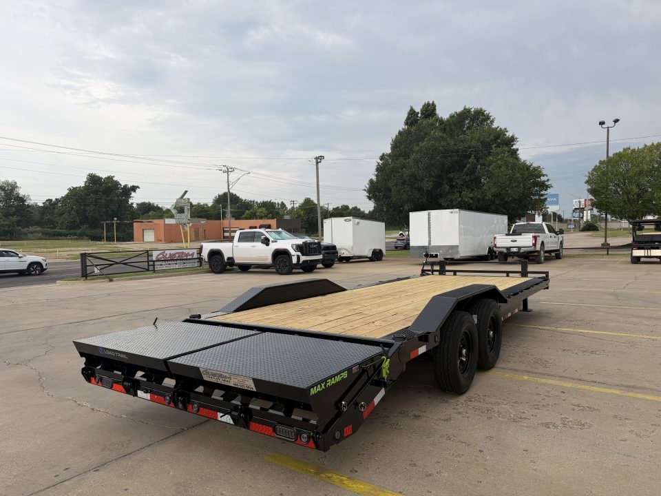 New #393730 2027 LOAD TRAIL CH 24 X 102 TANDEM AXLE 14K EQUIPMENT HAULER W/ MAX RAMPS & 14 PLY TIRES