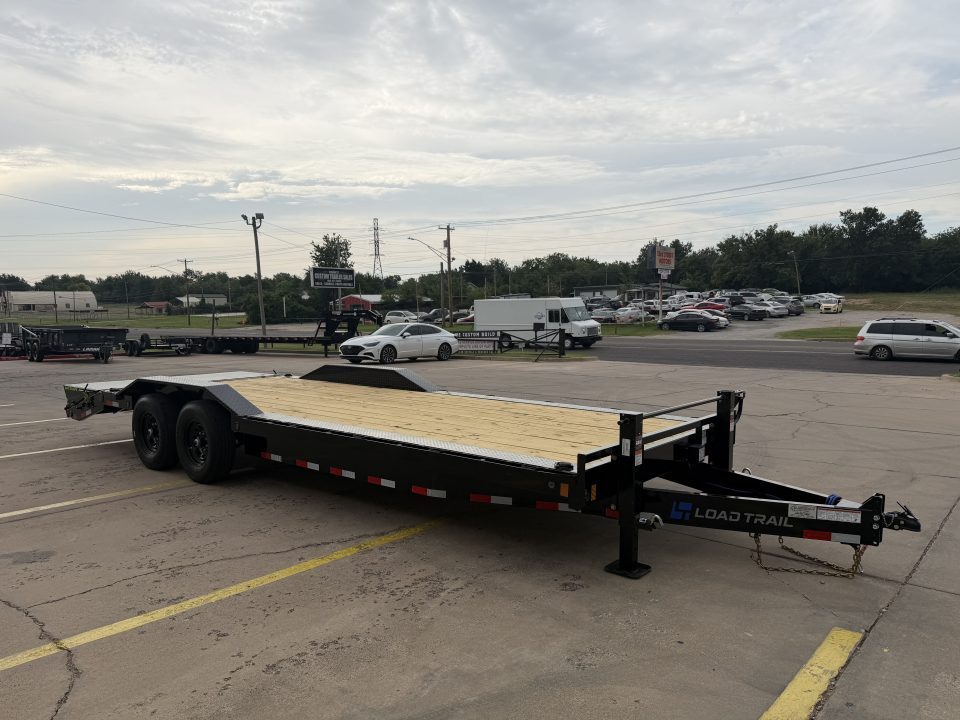 New #393730 2027 LOAD TRAIL CH 24 X 102 TANDEM AXLE 14K EQUIPMENT HAULER W/ MAX RAMPS & 14 PLY TIRES