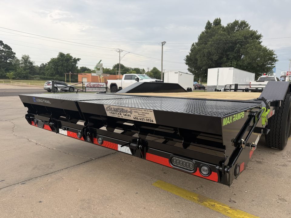 New #393730 2027 LOAD TRAIL CH 24 X 102 TANDEM AXLE 14K EQUIPMENT HAULER W/ MAX RAMPS & 14 PLY TIRES