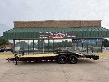 New #393730 2027 LOAD TRAIL CH 24 X 102 TANDEM AXLE 14K EQUIPMENT HAULER W/ MAX RAMPS & 14 PLY TIRES