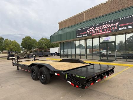 New #393730 2027 LOAD TRAIL CH 24 X 102 TANDEM AXLE 14K EQUIPMENT HAULER W/ MAX RAMPS & 14 PLY TIRES