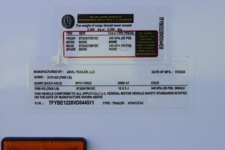 New 2027 6X12 ANVIL Cargo Trailer