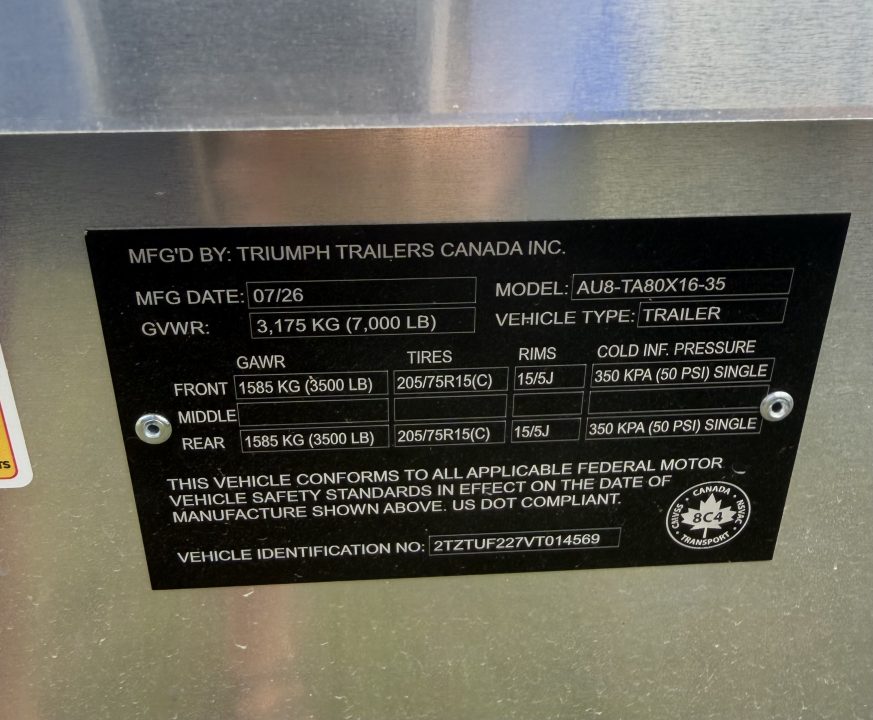 New 2027 Triumph Trailers AU8-TA80X16-35 Landscape Trailer