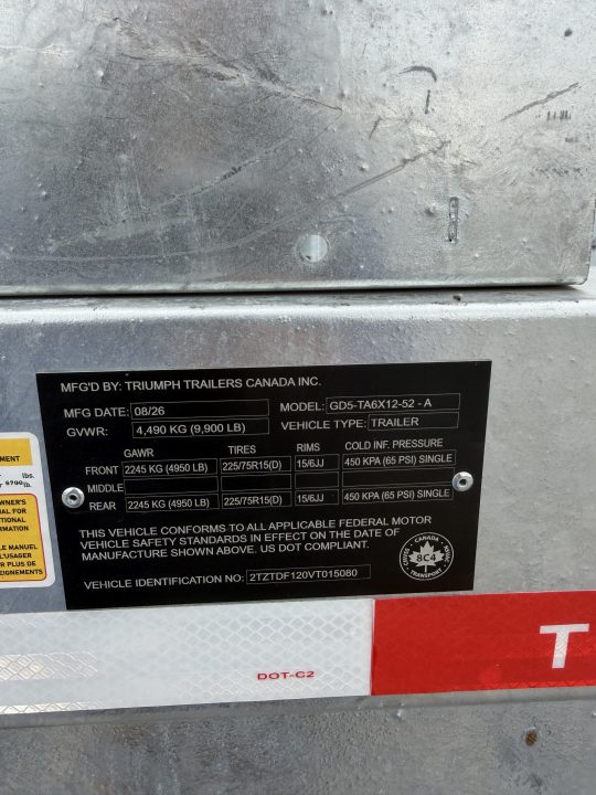 New 2027 Triumph Trailers GD5-TA6X12-52 Dump Trailer
