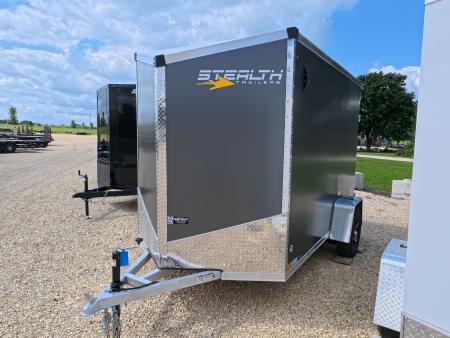 New 2027 Stealth Trailers Cobra 6' x 10' x 6'6  Single Axle Aluminum Cargo / Enclosed Trailer with Lightlid Roof , 4 Recessed D-Rings, Rear Spoiler