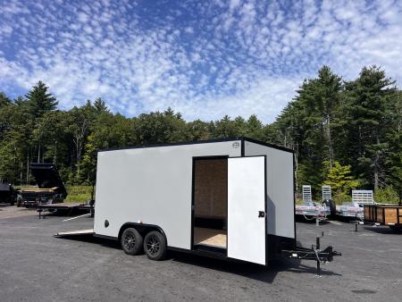 New 2027 US Cargo 8.5X16+ 2ft V-Nose /.080 Polycore / I-Beam Frame / 7' 6  interior/ Blackout Package - 7000GVW