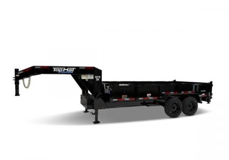 New 2027 Top Hat Trailers 7'X16' Gooseneck Dump Trailer 16000 lb G.V.W. 3' Sides Dump Trailer