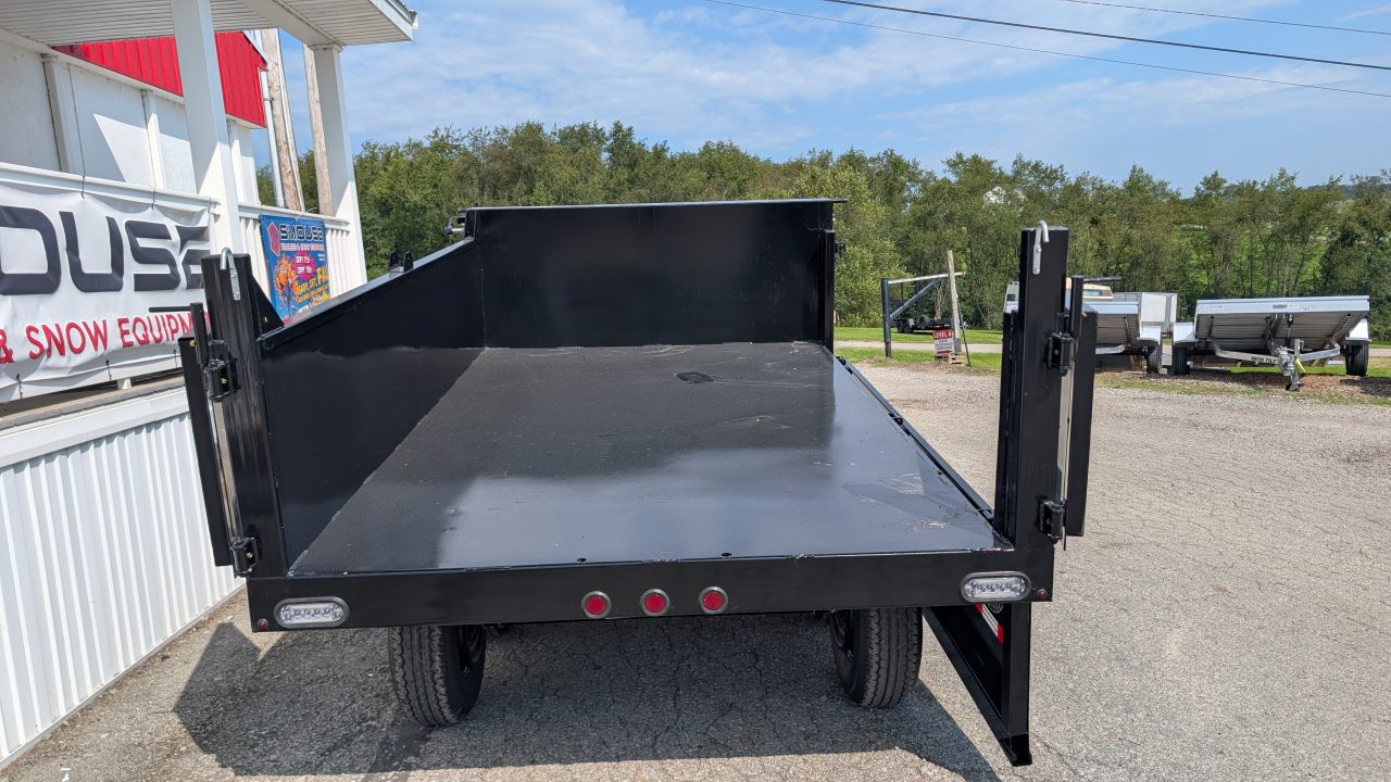 New 2027 Homesteader 6x10 Deckover Dump Trailer w/ Dropside on Curbside & Barn Doors