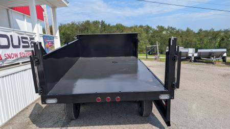 New 2027 Homesteader 6x10 Deckover Dump Trailer w/ Dropside on Curbside & Barn Doors