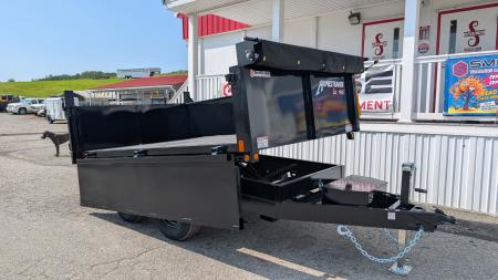 New 2027 Homesteader 6x10 Deckover Dump Trailer w/ Dropside on Curbside & Barn Doors
