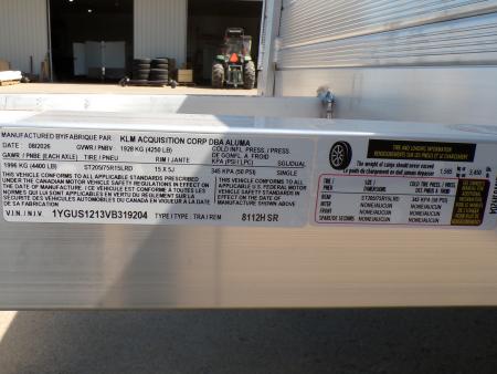 New *2027 Aluma 8112H SR Utility Trailer