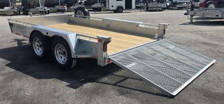 New 80  X 12' GALVANIZED TANDEM AXLE UTILITY TRAILER 7 K AXLES SPARE TIRE INCLUDED 2027 TRIUMPH