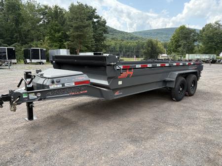 New 2027 Horizon Trailers EZ7 7x16 14K Dump Trailer with Stabilizer Jacks & Extention Brackets